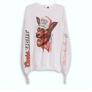 The Laundry Room White Sweatshirt with Red and Black Graphics